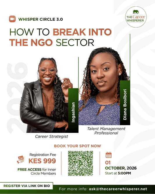 Whisper Circle 3.0 2026 Poster a session on breaking into the NGO sector